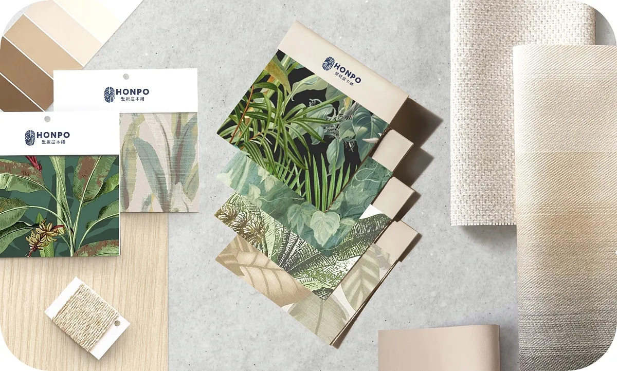Tropical wallpaper swatch sample